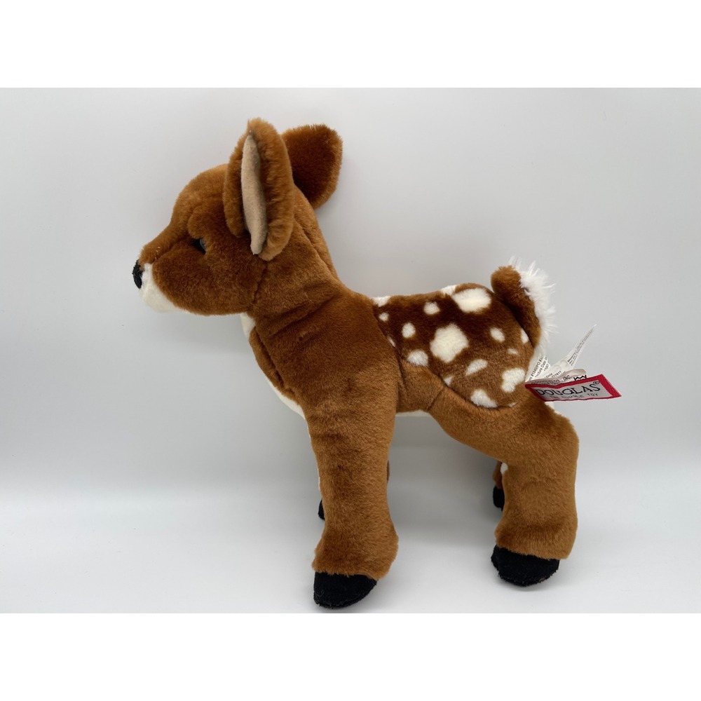 Douglas Cuddle Toy Fawn Deer Plush Stuffed Animal Brown White Spotted Woodland